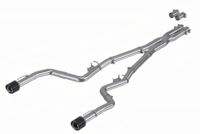 MBRP 17-21 Charger 5.7L/6.2L/6.4L 3in Race Profile Cat-Back w/Dual Carbon Fiber Tips T304 SS Exhaust Catback MBRP