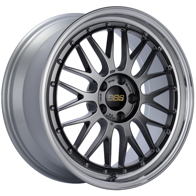 BBS LM 19x8.5 5x112 ET48 Diamond Black Center Diamond Cut Lip Wheel -82mm PFS/Clip Required Wheels - Forged BBS
