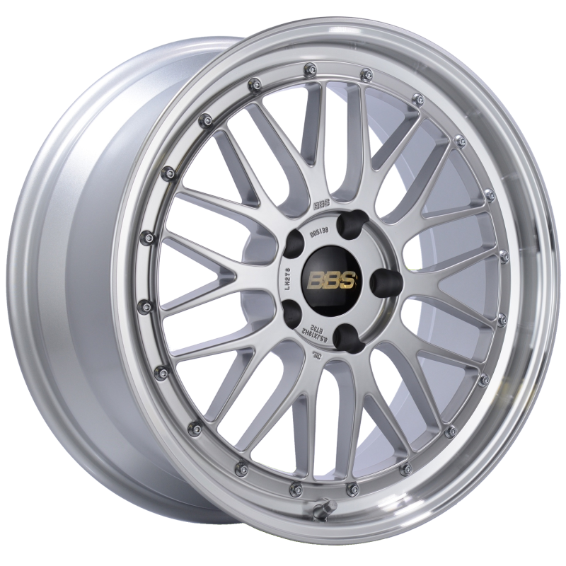 BBS LM 20x10 5x120 ET45 Diamond Silver Center Diamond Cut Lip Wheel -82mm PFS/Clip Required Wheels - Forged BBS