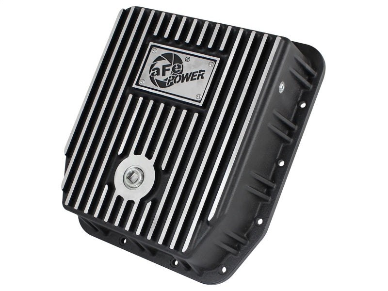 aFe Transmission Pan (Black); Ford Trucks 94-08 AODE Diff Covers aFe