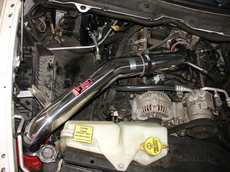 Injen 03-08 Dodge Ram 5.7L V8 Hemi Wrinkle Black Power-Flow Air Intake System Cold Air Intakes Injen
