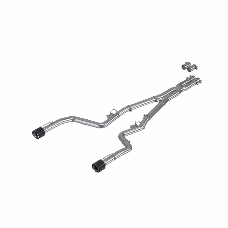 MBRP 17-21 Charger 5.7L/6.2L/6.4L 3in Race Profile Cat-Back w/Dual Carbon Fiber Tips T304 SS Exhaust Catback MBRP