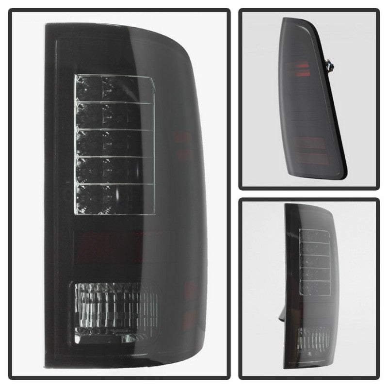 Spyder Dodge Ram 1500 09-14 LED Tail Lights Incandescent- Blk Smke ALT-YD-DRAM09-LED-BSM Tail Lights SPYDER