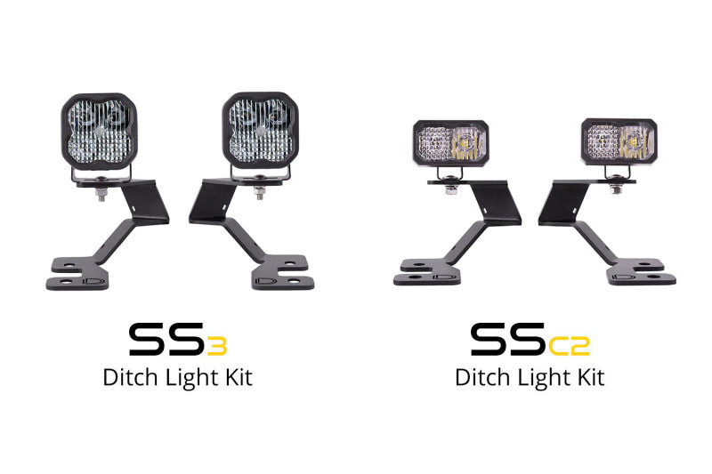 Diode Dynamics 2021 Ford Bronco SS3 LED Ditch Light Kit - Sport Yellow Pro Combo Light Accessories and Wiring Diode Dynamics