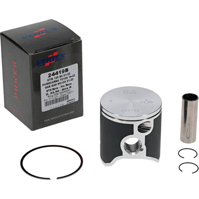 Vertex Piston 01-16 KTM 125 EXC 125cc Forged Pro Race Piston Kit Piston Sets - Powersports Vertex Pistons