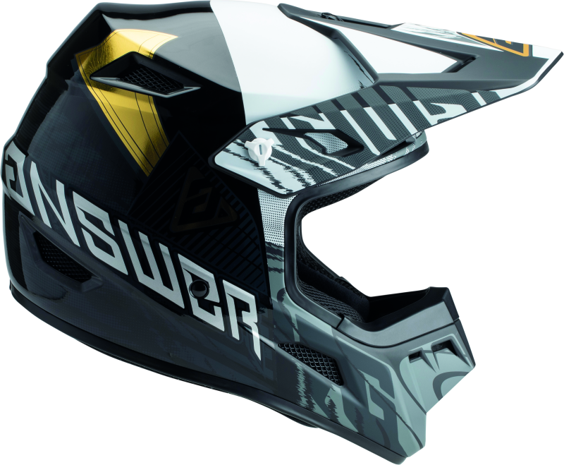 Answer AR3 Ronin Helmet Black/White/Gold - Small Helmets and Accessories Answer