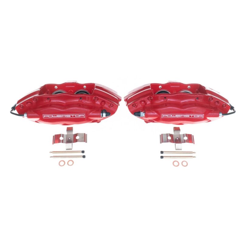 Power Stop 10-15 Chevrolet Camaro Rear Red Calipers w/o Brackets - Pair Brake Calipers - Perf PowerStop