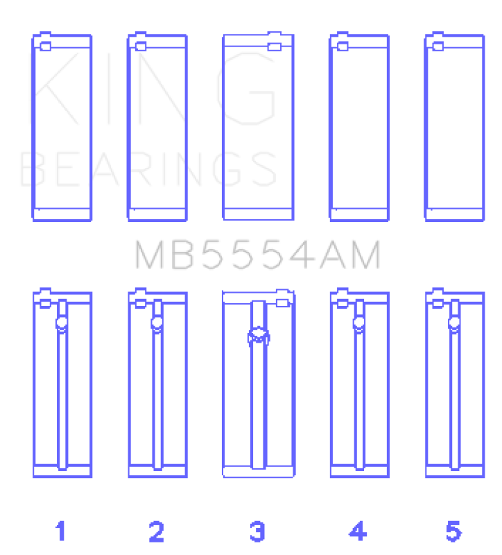 King Engine Bearings Toyota 3Sgte (Size +0.25mm) Main Bearing Set Bearings King Engine Bearings