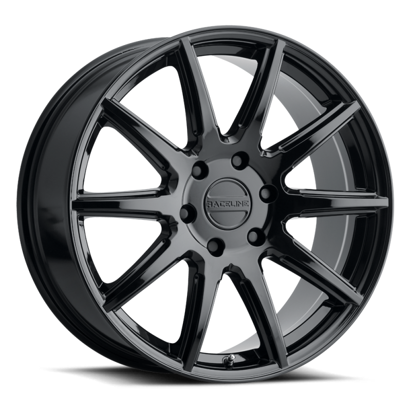 Raceline 159B Spike 22x9.5in / 6x135 BP / 35mm Offset / 87.1mm Bore - Gloss Black Wheel Wheels - Cast Raceline