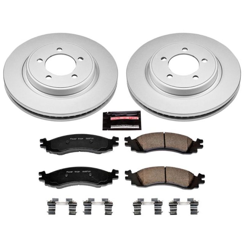 Power Stop 06-10 Ford Explorer Front Z17 Evolution Geomet Coated Brake Kit Brake Kits - Performance Blank PowerStop
