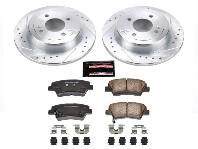 Power Stop 12-18 Hyundai Accent Rear Z23 Evolution Sport Brake Kit Brake Kits - Performance D&S PowerStop