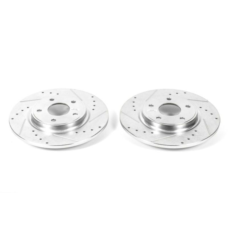 Power Stop 12-16 Chrysler Town & Country Rear Evolution Drilled & Slotted Rotors - Pair Brake Rotors - Slot & Drilled PowerStop