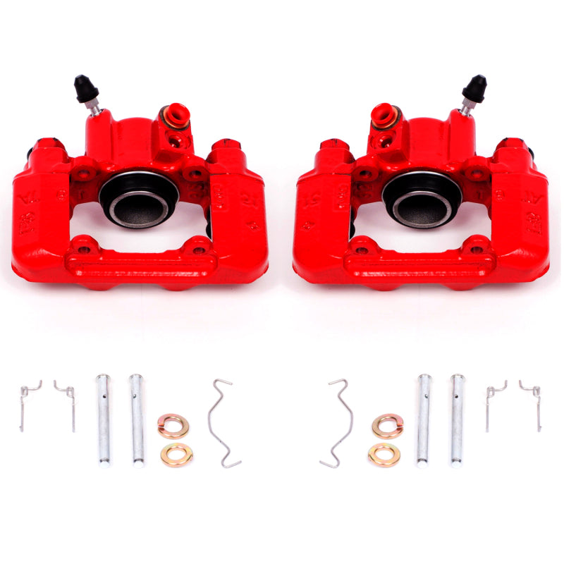 Power Stop 03-06 Pontiac Vibe Rear Red Calipers w/o Brackets - Pair Brake Calipers - Perf PowerStop