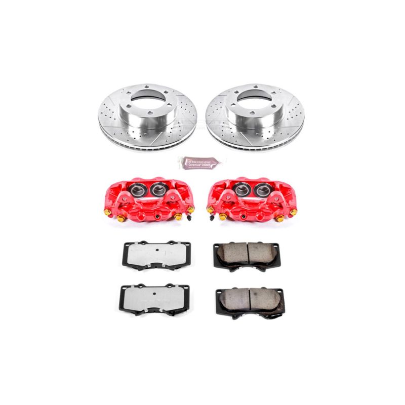 Power Stop 00-06 Toyota Tundra Front Z36 Truck & Tow Kit w/Cals Brake Calipers - Perf PowerStop