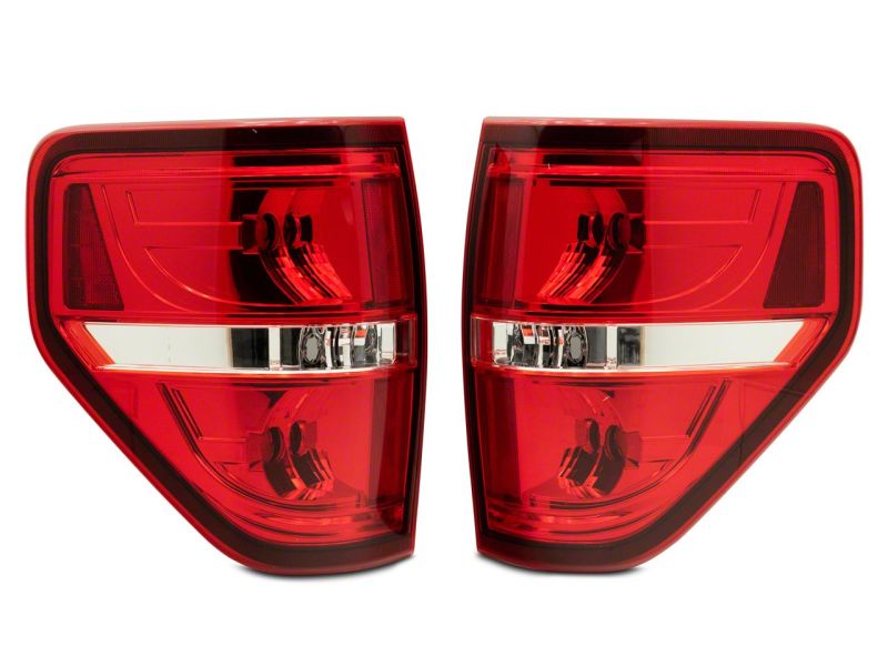 Raxiom 09-14 Ford F-150 Styleside Tail Lights- Chrome Housing - Red/Clear Lens Tail Lights Raxiom