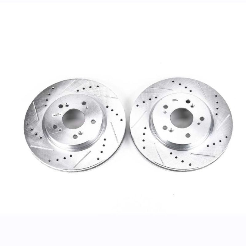 Power Stop 07-12 Acura RDX Front Evolution Drilled & Slotted Rotors - Pair Brake Rotors - Slot & Drilled PowerStop