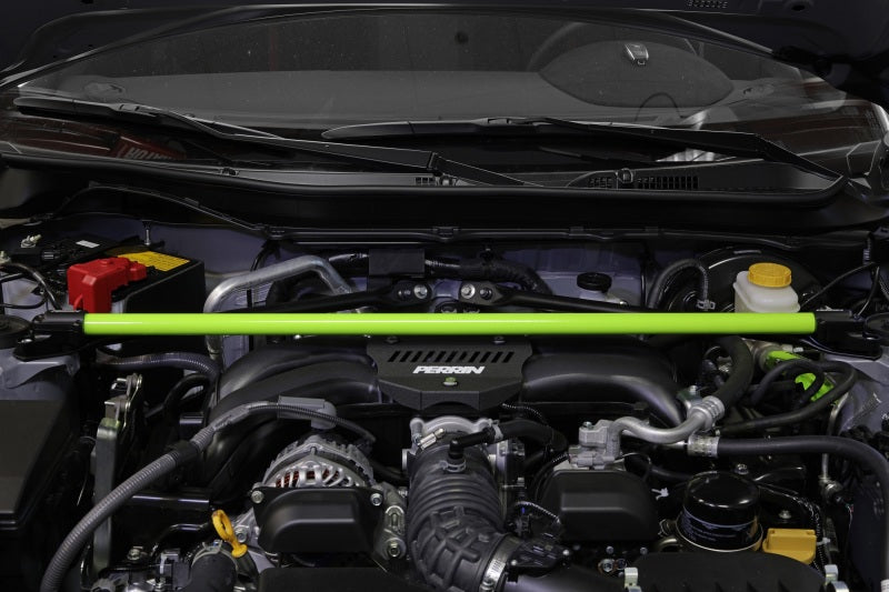 PERRIN 13-25 Subaru BRZ / Toyota GR86/86 / Scion FR-S Front Strut Brace - Neon Yellow Strut Bars Perrin Performance