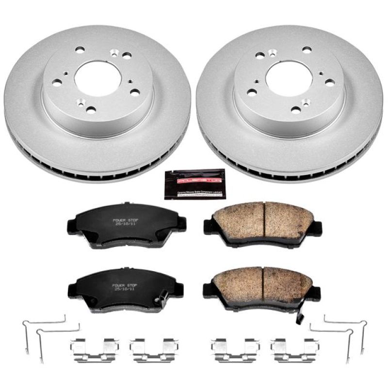 Power Stop 13-15 Acura ILX Front Z17 Evolution Geomet Coated Brake Kit Brake Kits - Performance Blank PowerStop