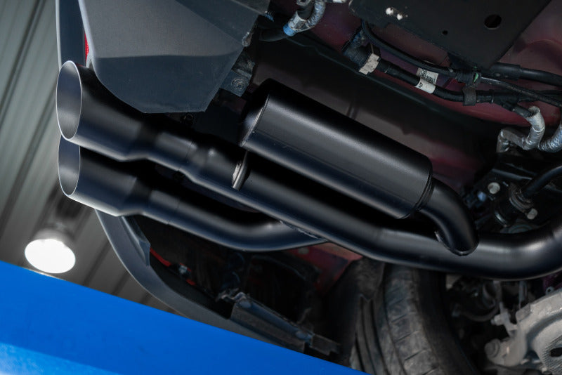 MBRP 18-19 Ford Mustang GT 5.0 3in Cat Back Quad Tip Race Version - Black Catback MBRP