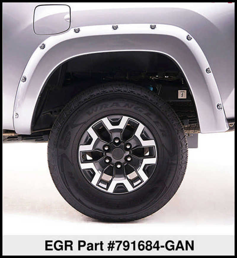 EGR 15+ GMC Sierra HD Bolt-On Look Color Match Fender Flares - Set - FF Switchblade Silver Fender Flares EGR