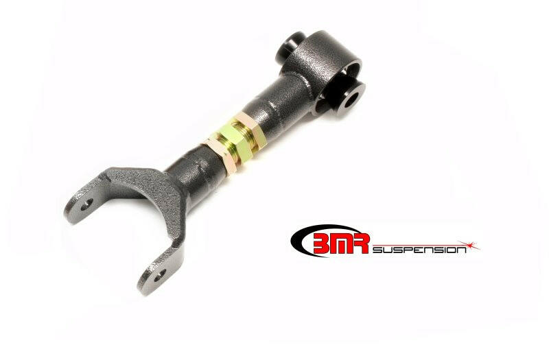 BMR 11-14 S197 Mustang Upper Control Arm On-Car Adj. w/ Spherical Bearings - Black Hammertone Control Arms BMR Suspension