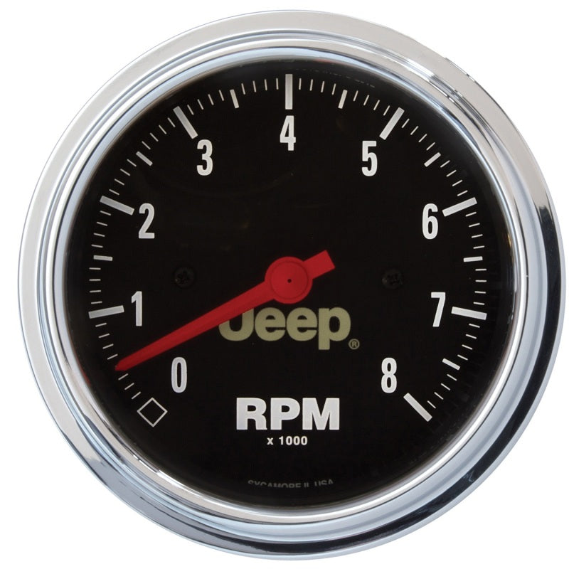 Autometer Jeep 85.7mm In-Dash 8000 RPM Tachometer Gauge Gauges AutoMeter