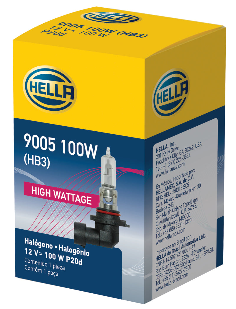 Hella 9005/HB3 12V 100W P20d T4 Halogen Bulb Bulbs Hella