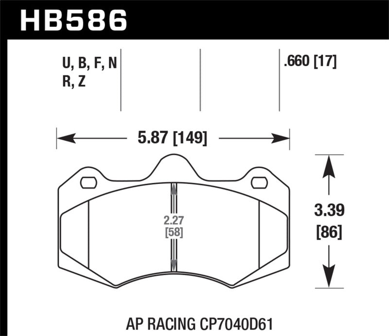 Hawk AP Racing CP7040 DTC-70 Race Brake Pads Brake Pads - Racing Hawk Performance
