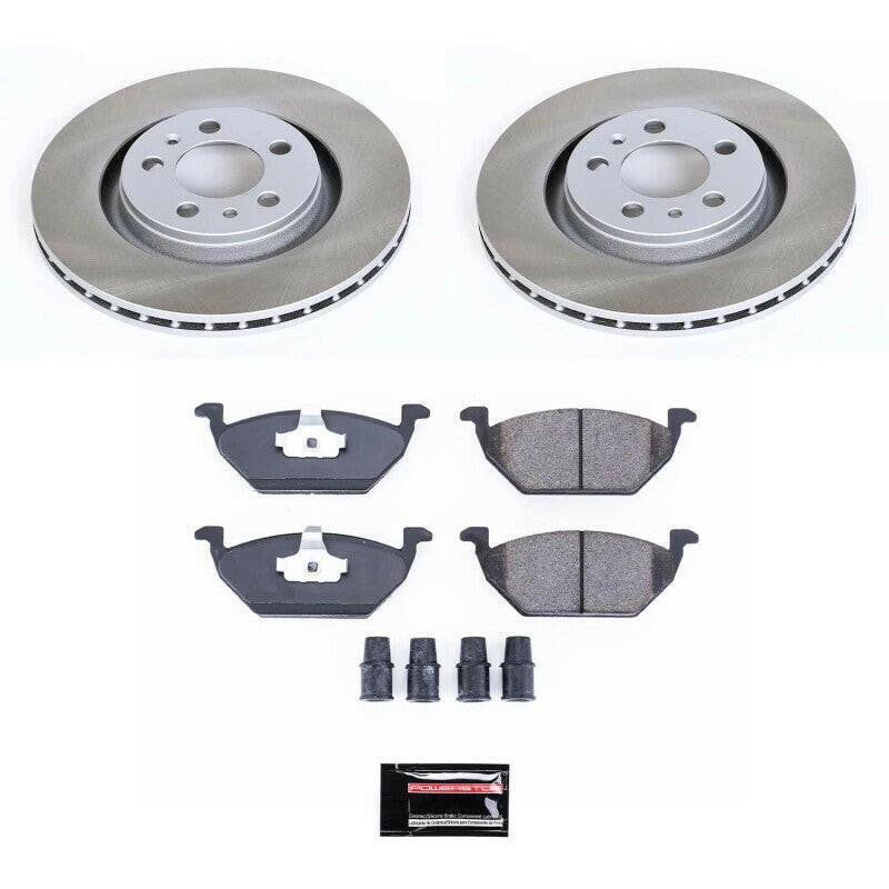 Power Stop 98-99 Volkswagen Jetta Front Semi-Coated Rotor Kit Brake Kits - Performance Blank PowerStop