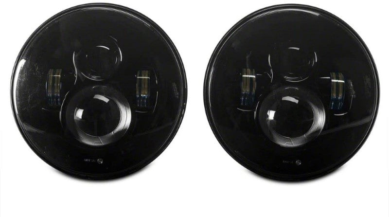Raxiom 97-18 Jeep Wrangler TJ/JK Axial Series LED Daymaker Headlights- Black Housing (Clear Lens) Headlights Raxiom