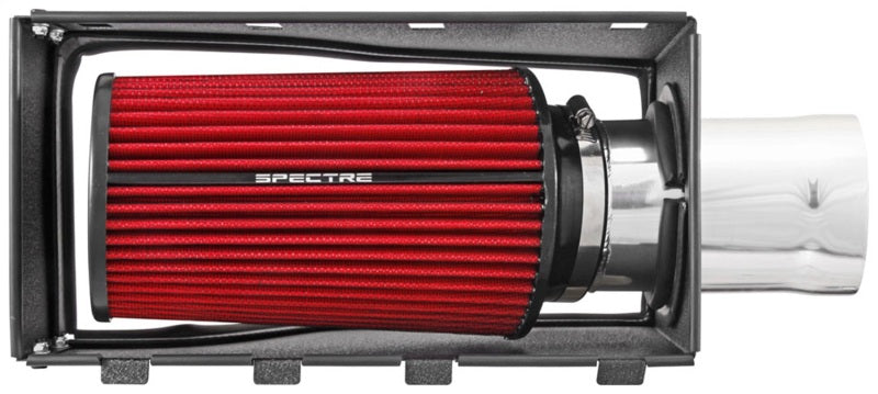 Spectre 11-14 Ford F-Series SD V8-6.7L DSL Air Intake Kit - Polished w/Red Filter Cold Air Intakes Spectre