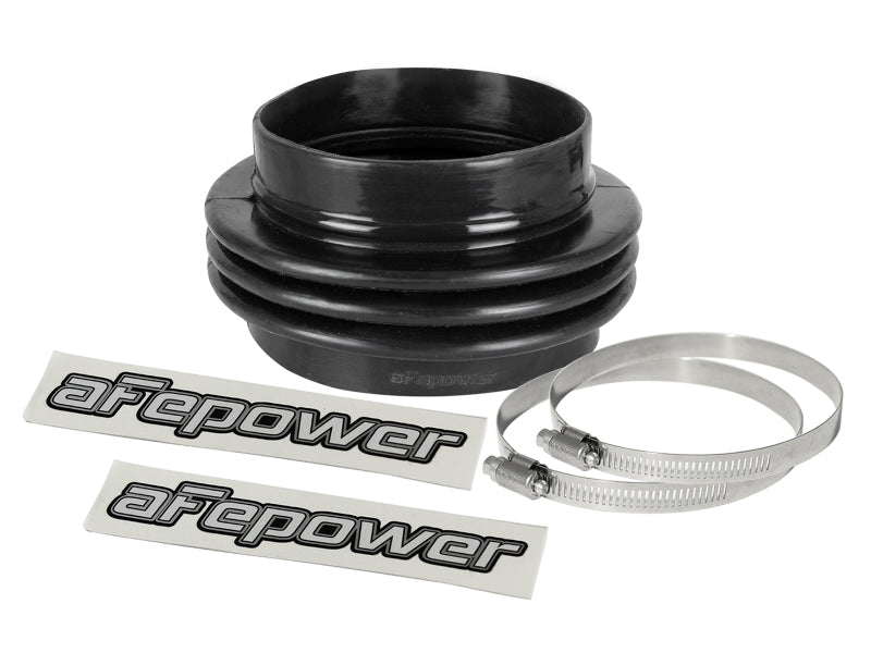 aFe Magnum FORCE Intake Coupling Kit (5 IN ID to 4-1/2 IN ID x3-1/4 IN L) Straight Bellow- Black Air Intake Components aFe
