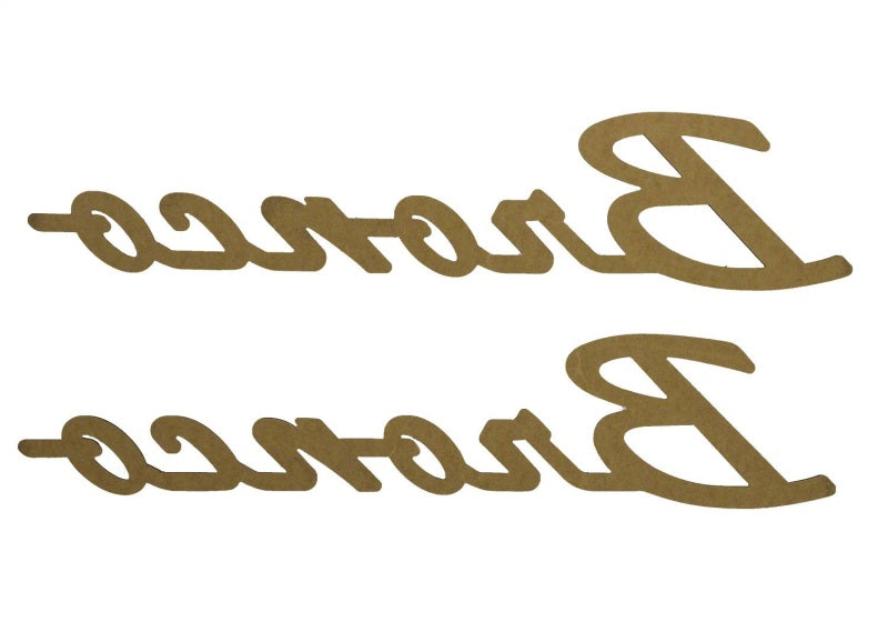 Ford Racing 21-24 Bronco Classic Script Fender Badge Kit - Gloss Black Other Body Components Ford Racing