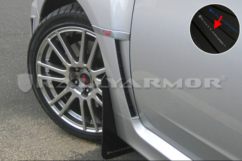 Rally Armor 11-14 Subaru WRX/STI (Sedan Only) Black UR Mud Flap w/Silver Logo Mud Flaps Rally Armor