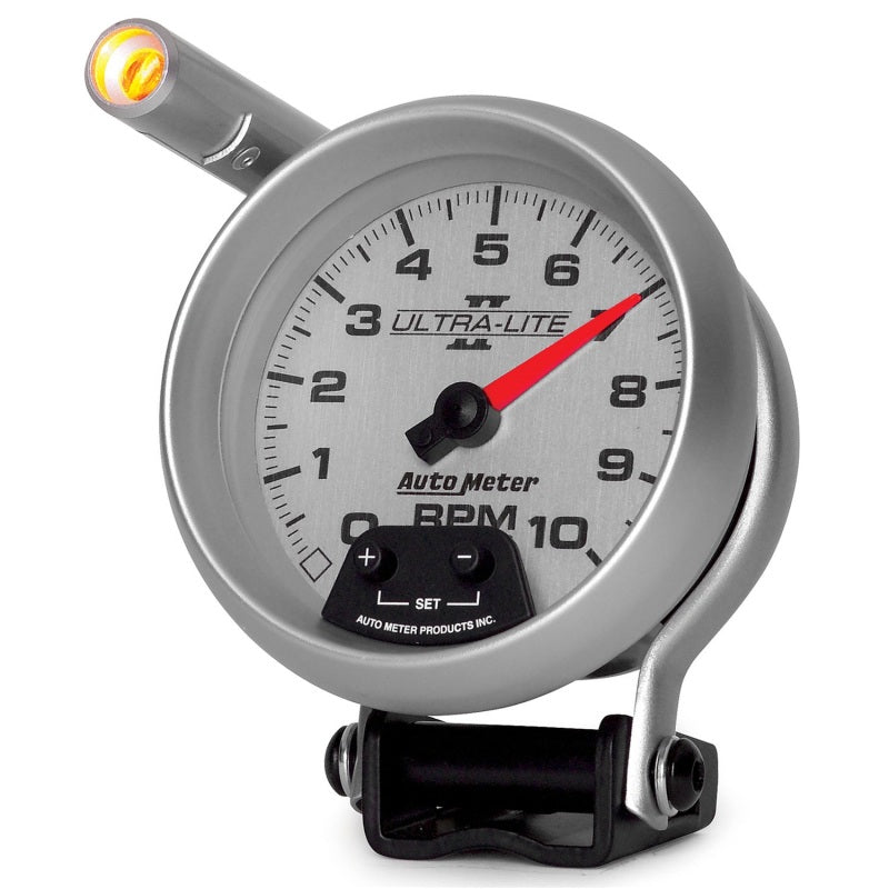 Autometer Ultra-Lite II 3-3/4in 10000 RPM Pedestal Mount Mini-Monster Tachometer Gauges AutoMeter