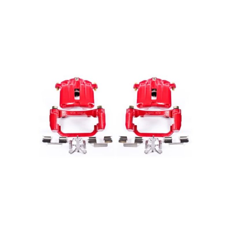 Power Stop 04-05 Cadillac DeVille Rear Red Calipers w/Brackets - Pair Brake Calipers - Perf PowerStop