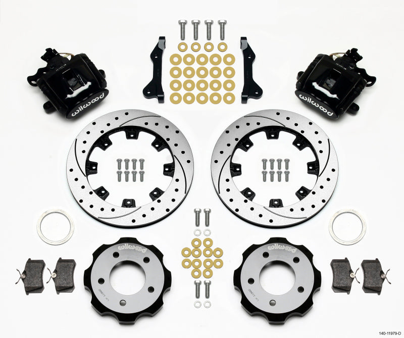 Wilwood Combination Parking Brake Rear Kit 12.19in Drilled 2006-Up Civic / CRZ Brake Calipers - Perf Wilwood