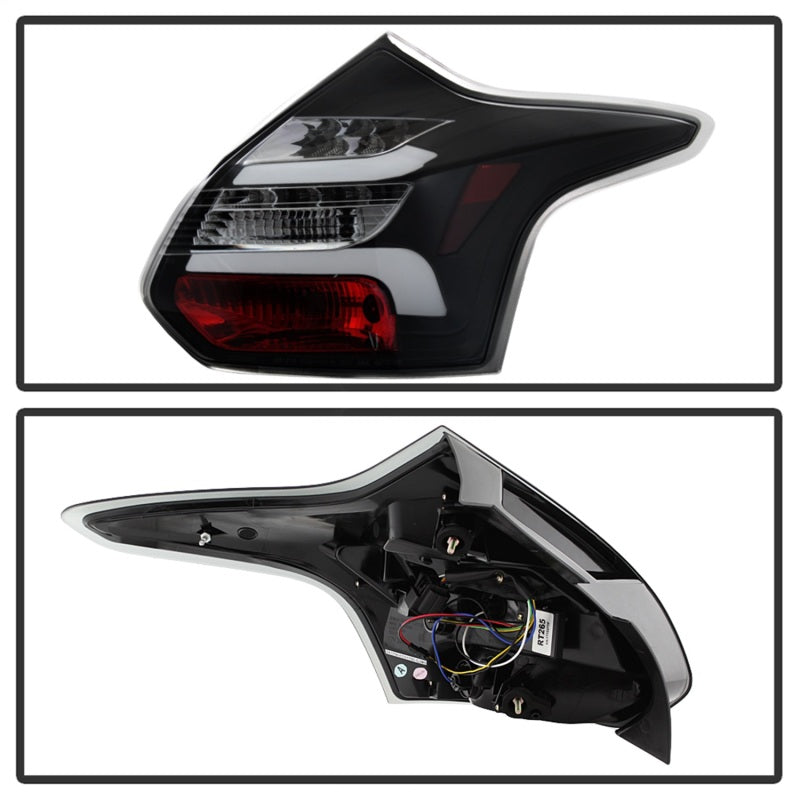 Spyder 12-14 Ford Focus 5DR LED Tail Lights - Black (ALT-YD-FF12-LED-BK) Tail Lights SPYDER