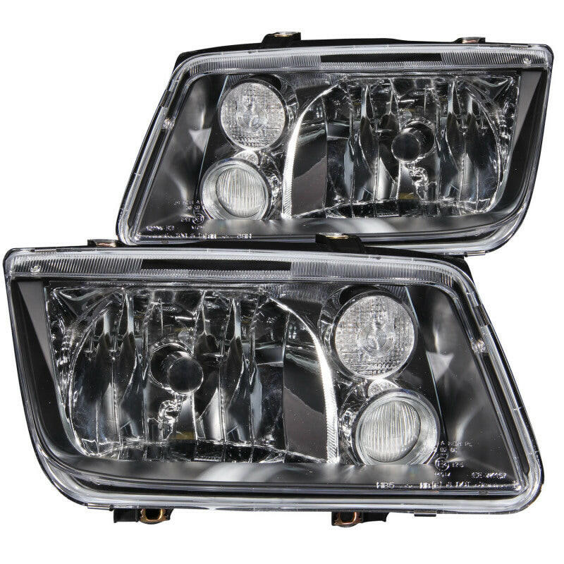 ANZO 1999-2005 Volkswagen Jetta Crystal Headlights Black w/o Bulbs Headlights ANZO