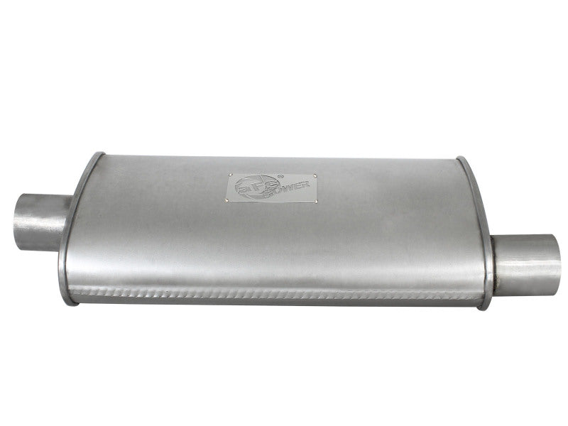 aFe Scorpion Replacement Alum Steel Muffler Double Layer 2-1/2in In/Out Center/Offset 18inL x9inW Catback aFe