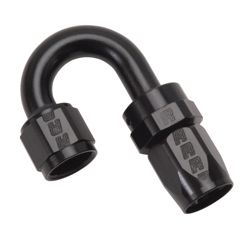 Russell Performance -8 AN Black 180 Degree Full Flow Swivel Hose End Fittings Russell
