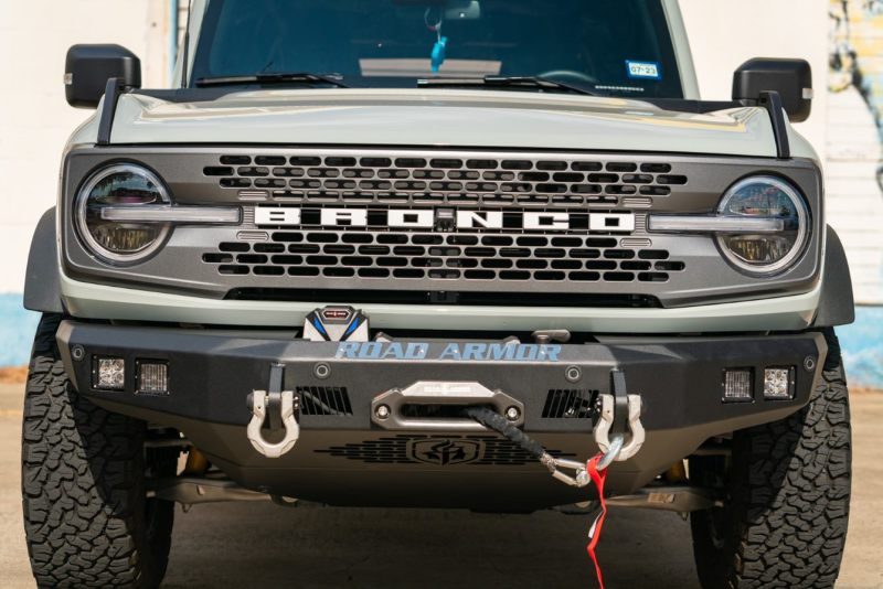 Road Armor 2021+ Ford Bronco Stealth Front Winch Bumper - Tex Blk Bumpers - Steel Road Armor