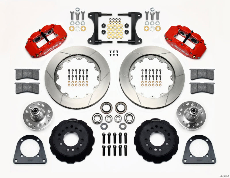 Wilwood Narrow Superlite 6R Front Hub Kit 14.00in Red TCI-IFS 71-78 (Pinto Based) Big Brake Kits Wilwood