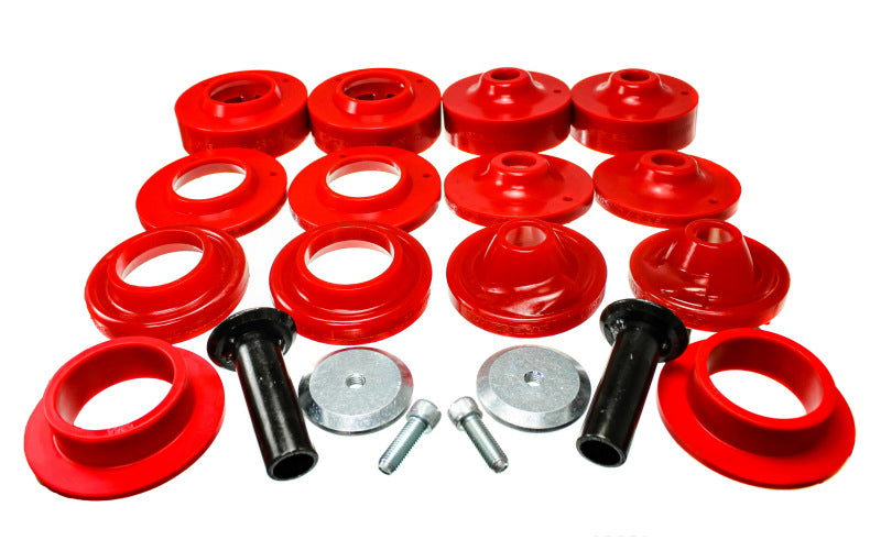 Energy Suspension 18+ Jeep Wrangler JL Red Rock-Flex 2in Adjustable Coil Spacer Set Bushing Kits Energy Suspension