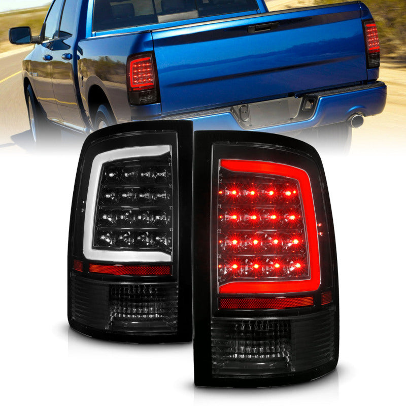 ANZO 09-18 Dodge Ram 1500 Full LED Taillights w/ Sequential Black Housing/Clear Lens Tail Lights ANZO