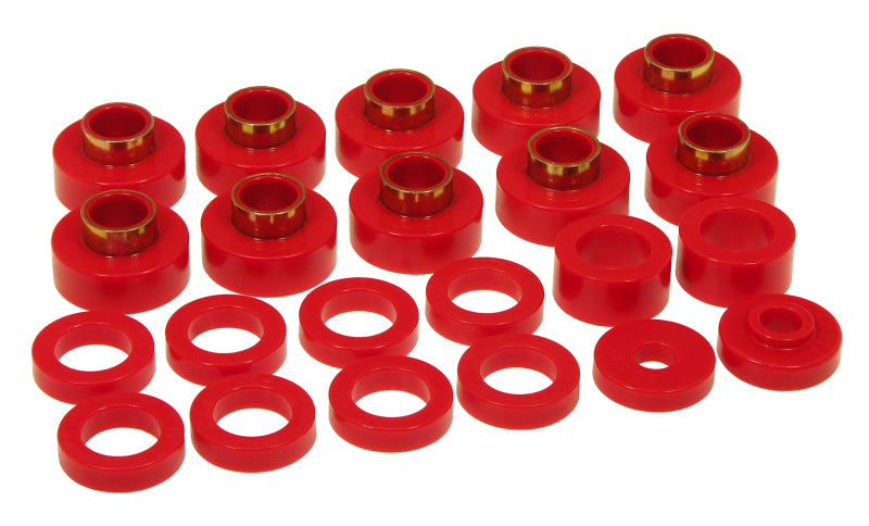 Prothane 80-86 Jeep CJ5/CJ7 Body Mount 22 Bushing Kit - Red Bushing Kits Prothane