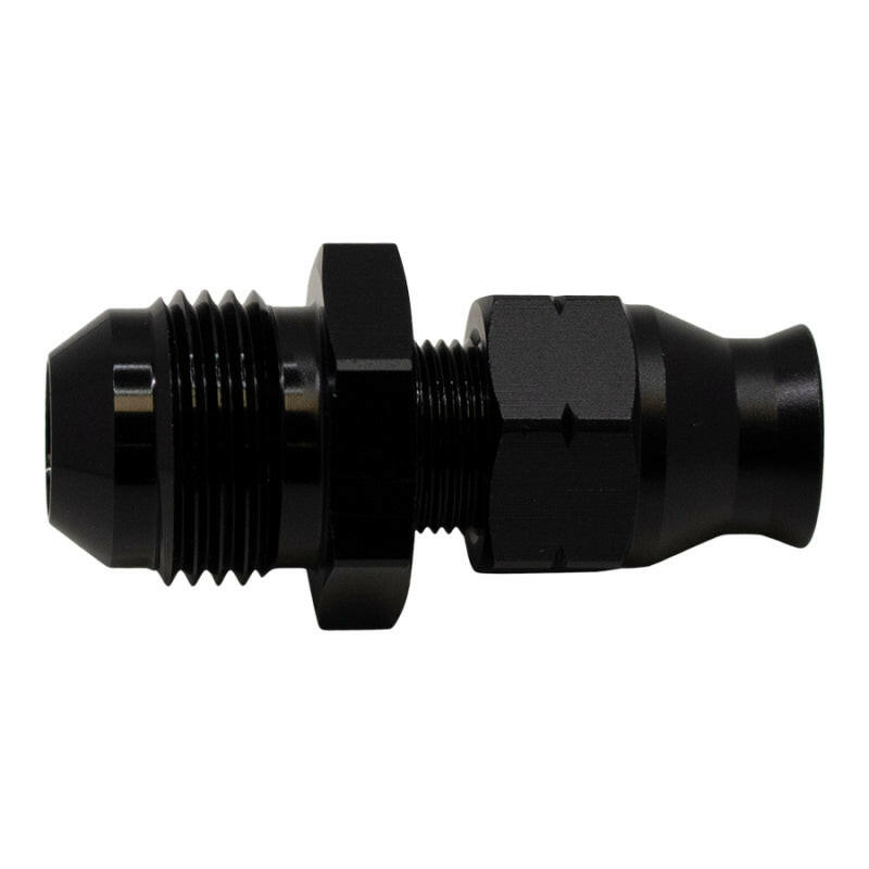 DeatschWerks 8AN Male Flare to 5/16in Hardline Compression Adapter - Anodized Matte Black Fuel Components Misc DeatschWerks