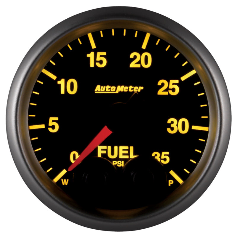 Autometer Elite 2-1/16in 0-35 PSI Fuel Pressure Stepper Motor w/ Peak & Warn Gauges AutoMeter