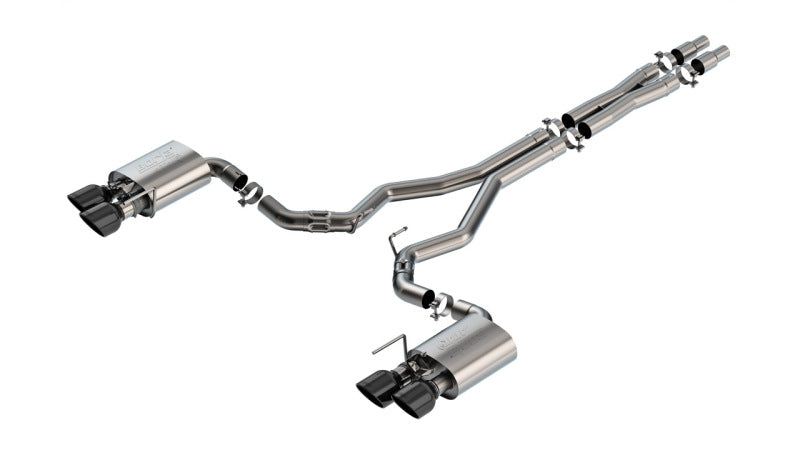 Borla 2024 Ford Mustang Dark Horse 5.0L V8 w/Active Exhaust ATAK Cat-Back Exhaust System - BC Tips Catback Borla