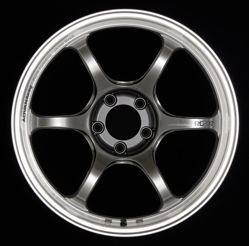 Advan RG-D2 18x9.5 +40mm 5x100 Machining and Racing Hyper Black Wheel Wheels - Cast Advan